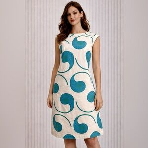 Elizabeth McKay Blue & White Cotton Dress